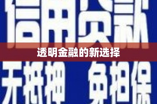 漯河透明金融的新选择