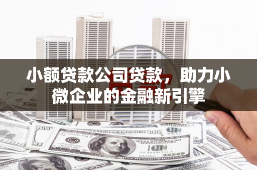 江源小额贷款公司贷款，助力小微企业的金融新引擎
