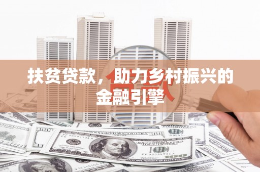 大名扶贫贷款，助力乡村振兴的金融引擎